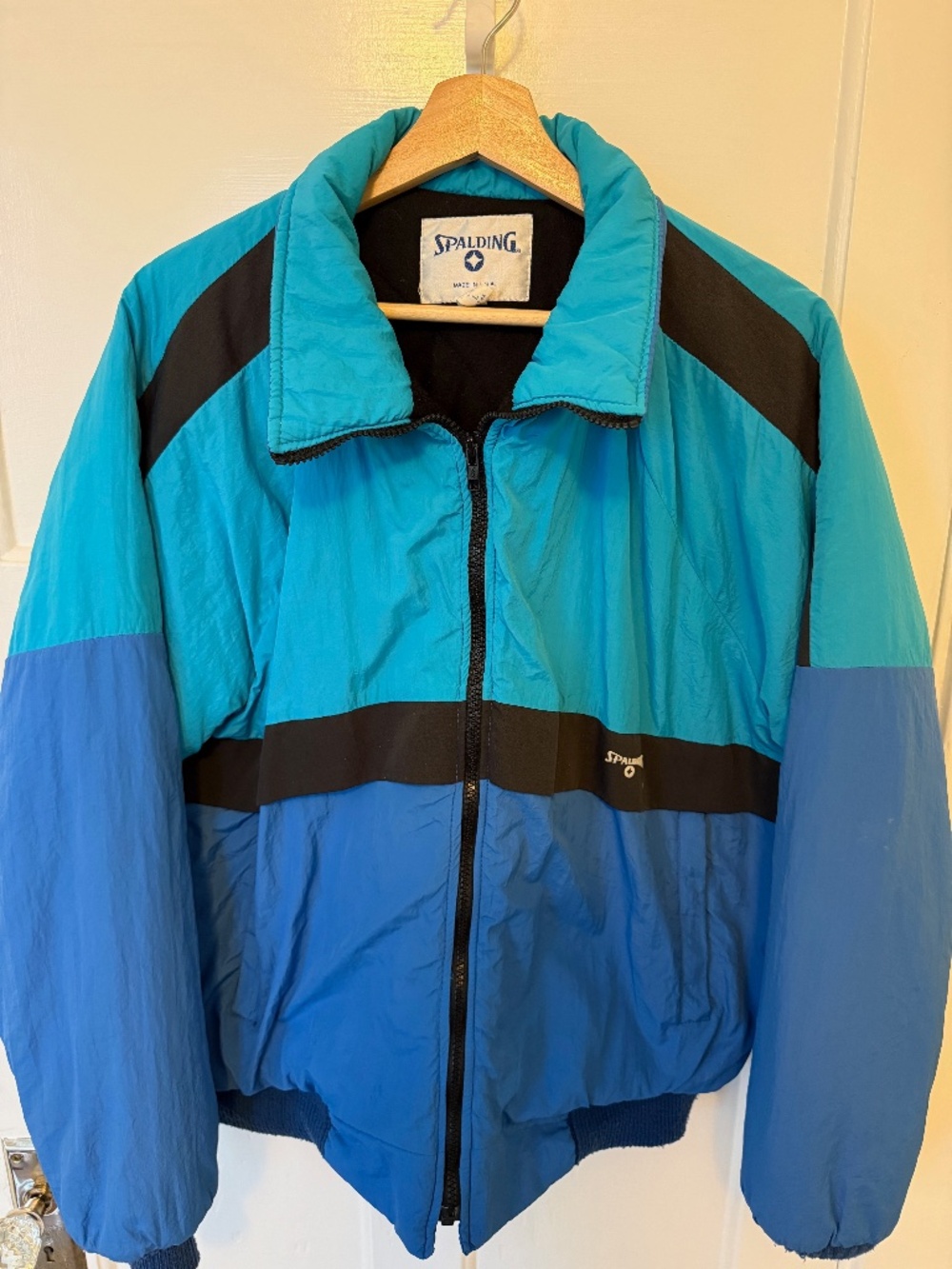 Spaulding Made in USA Vintage Full Zip 90's Long Sleeve Jacket Mens Large